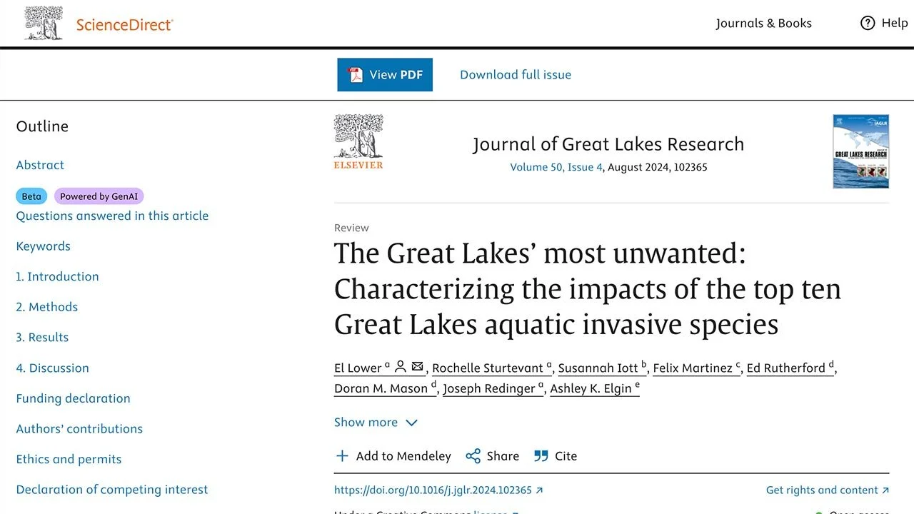 The Great Lakes’ most unwanted: Characterizing the impacts of the top ten Great Lakes aquatic invasive species