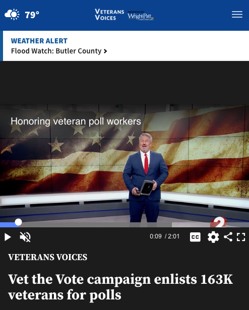 Vet the Vote campaign enlists 163k veterans for polls featured in WDTN News
