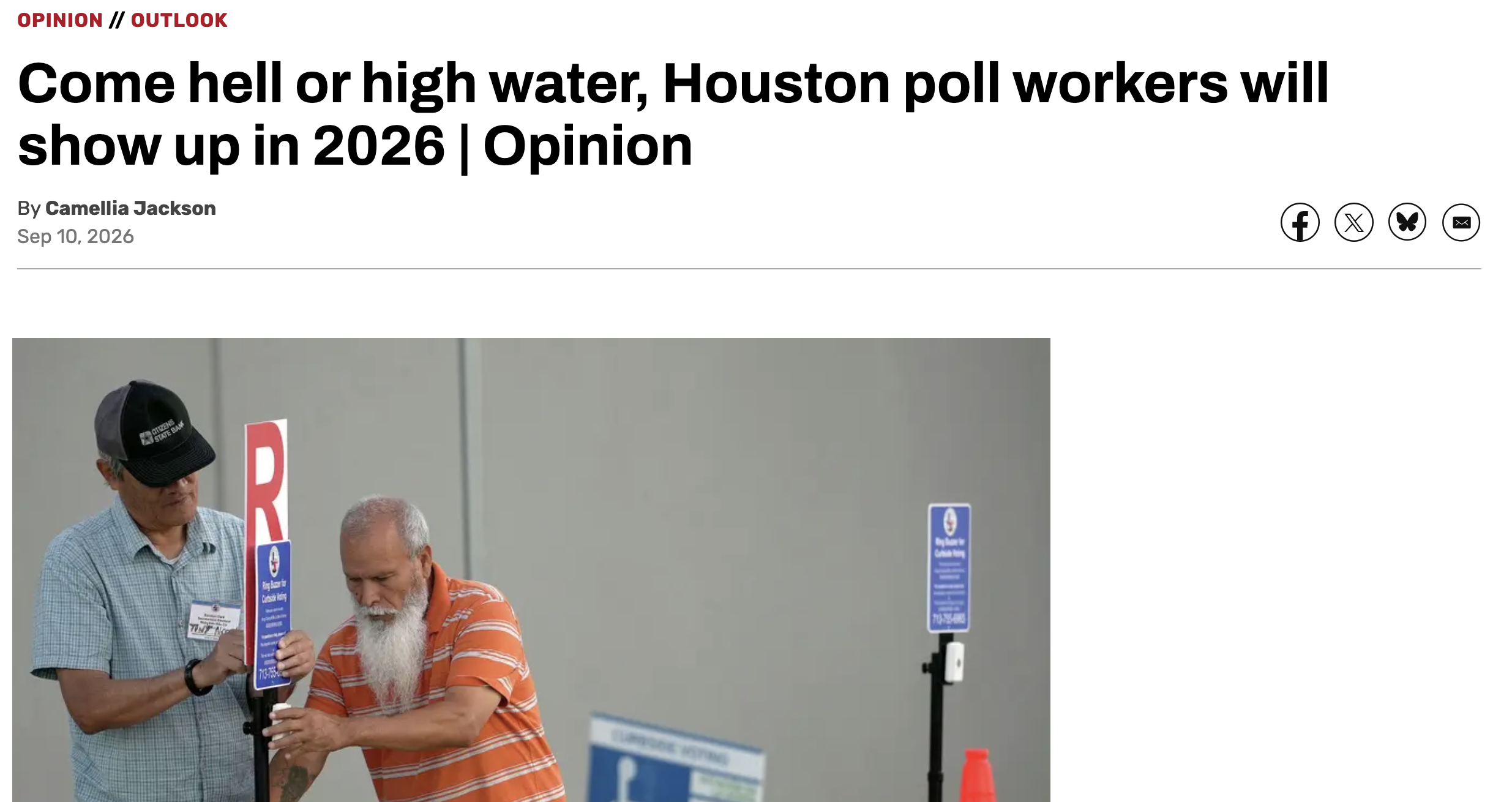 Come Hell or High Water: Houston Poll Workers Show Up for 2026