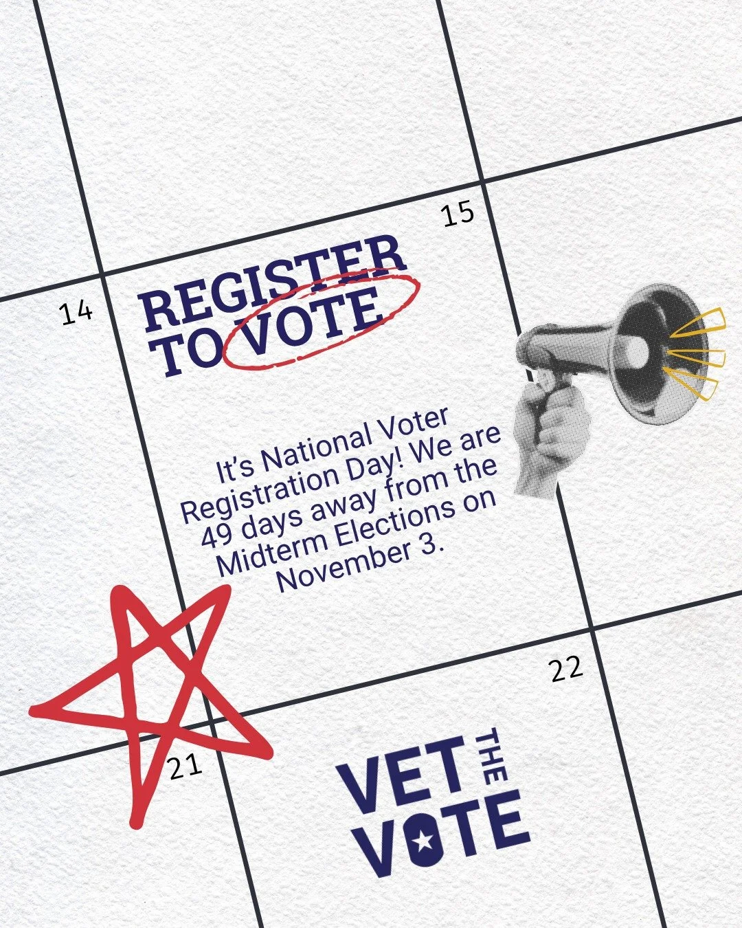 It's National Voter Registration Day! 🗳️

Whether you've moved, changed your name, or want to check your current registration status, take two minutes today to check or get registered at the link in bio!