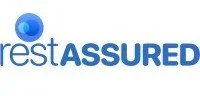 Rest Assured logo with a blue swirl icon and text