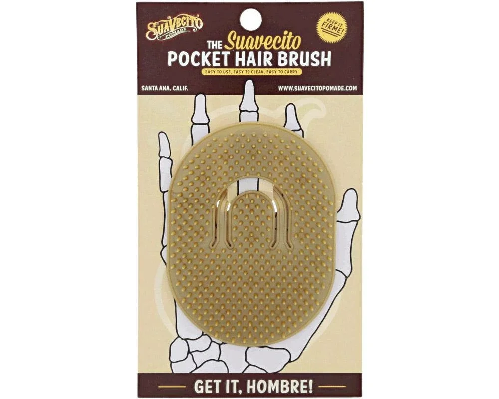 Suavecito Pocket Hair Brush gold.webp