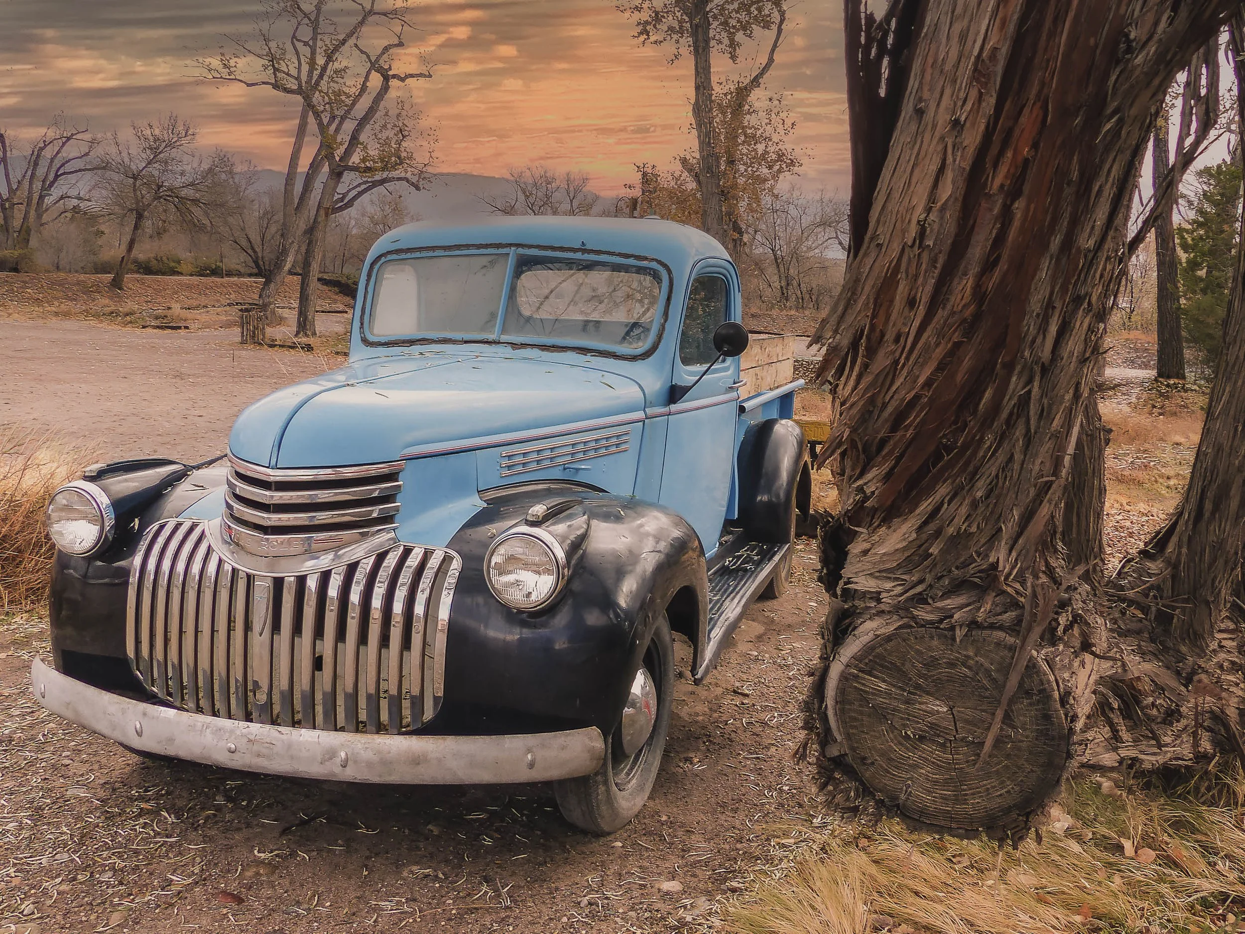 Cottonwoods and Chrome (Panorama)