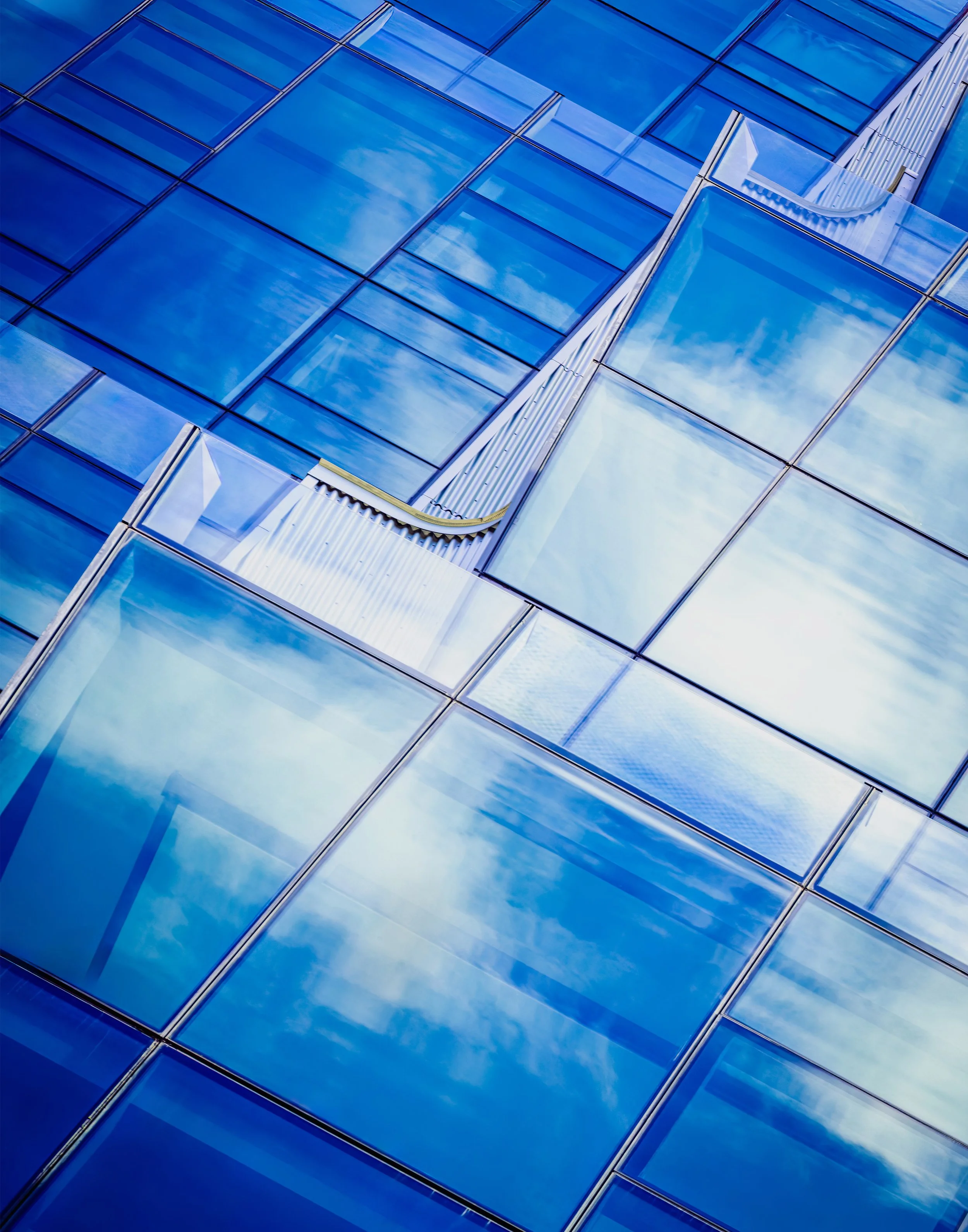 Blue Interval — Saint Louis Architectural Reflection Fine Art Photography