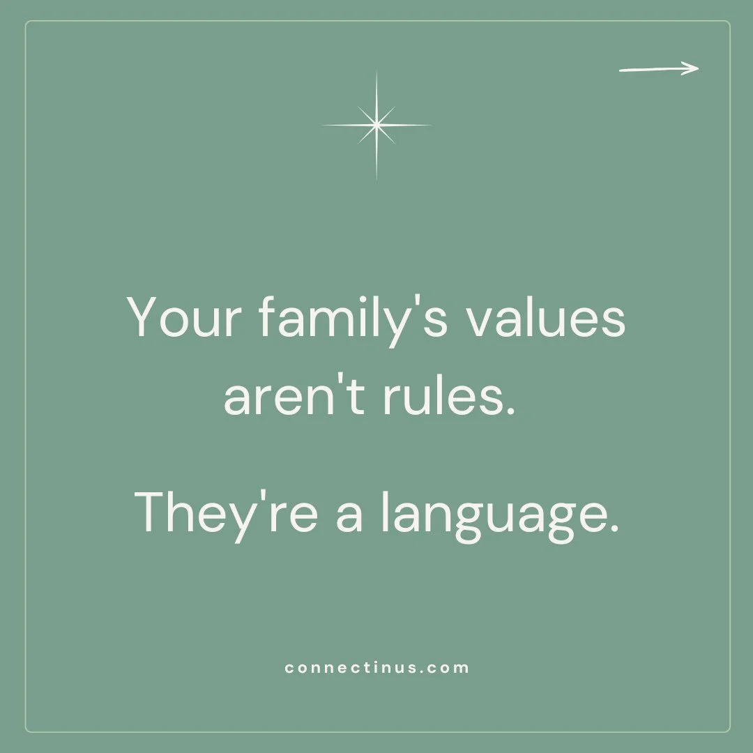 Free guide to name your family's values &mdash; link in bio.⁠
⁠
My daughter said it to her sibling during a hard moment at the pool &mdash; completely unprompted. "We can do hard things in this family."⁠
⁠
She didn't recite a rule. She hand