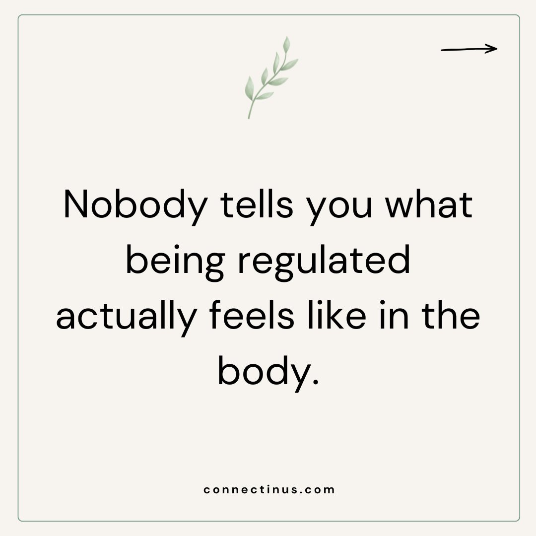Regulation doesn't mean you stop feeling things. It means you stop being run by them.⁠
⁠
The goal isn't to get to a place where nothing bothers you. It's to build enough space that you get to choose what happens next.⁠
⁠
That space is learnable. 🌿⁠
