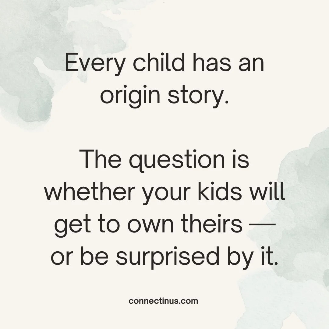 Children who grow up with their story are never surprised by their own story.⁠
⁠
That's the whole idea behind everything I'm building. Whether your family came together through adoption, donor conception, two moms, two dads, a remarriage, a co-parent