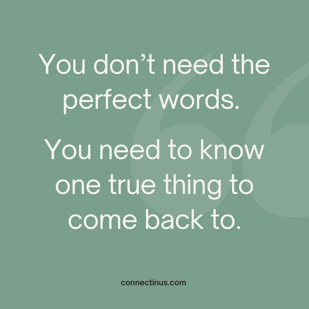 Mine is: I won&rsquo;t lie to my kid.⁠
⁠
That&rsquo;s my true north &mdash; the one thing every hard conversation comes back to. Once you&rsquo;ve got yours, you stop hunting for the perfect words. The answer just flows from the anchor.⁠
⁠
So before 