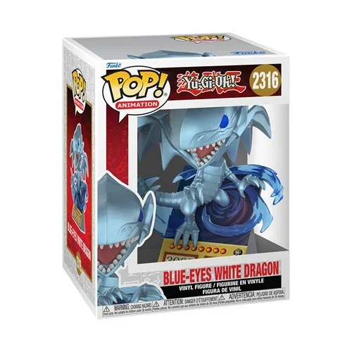 Yu-Gi-Oh Blue-Eyes White Dragon Card Premium Funko Pop! Vinyl Figure