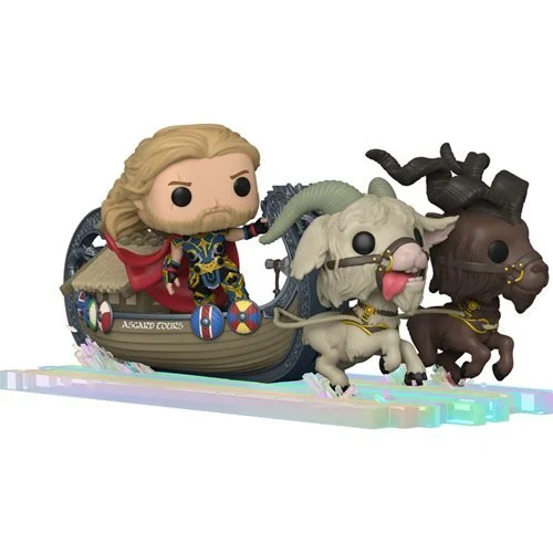 Thor: Love and Thunder Thor, Toothgnasher, and Toothgrinder Goat Boat Super Deluxe Funko Pop! Ride