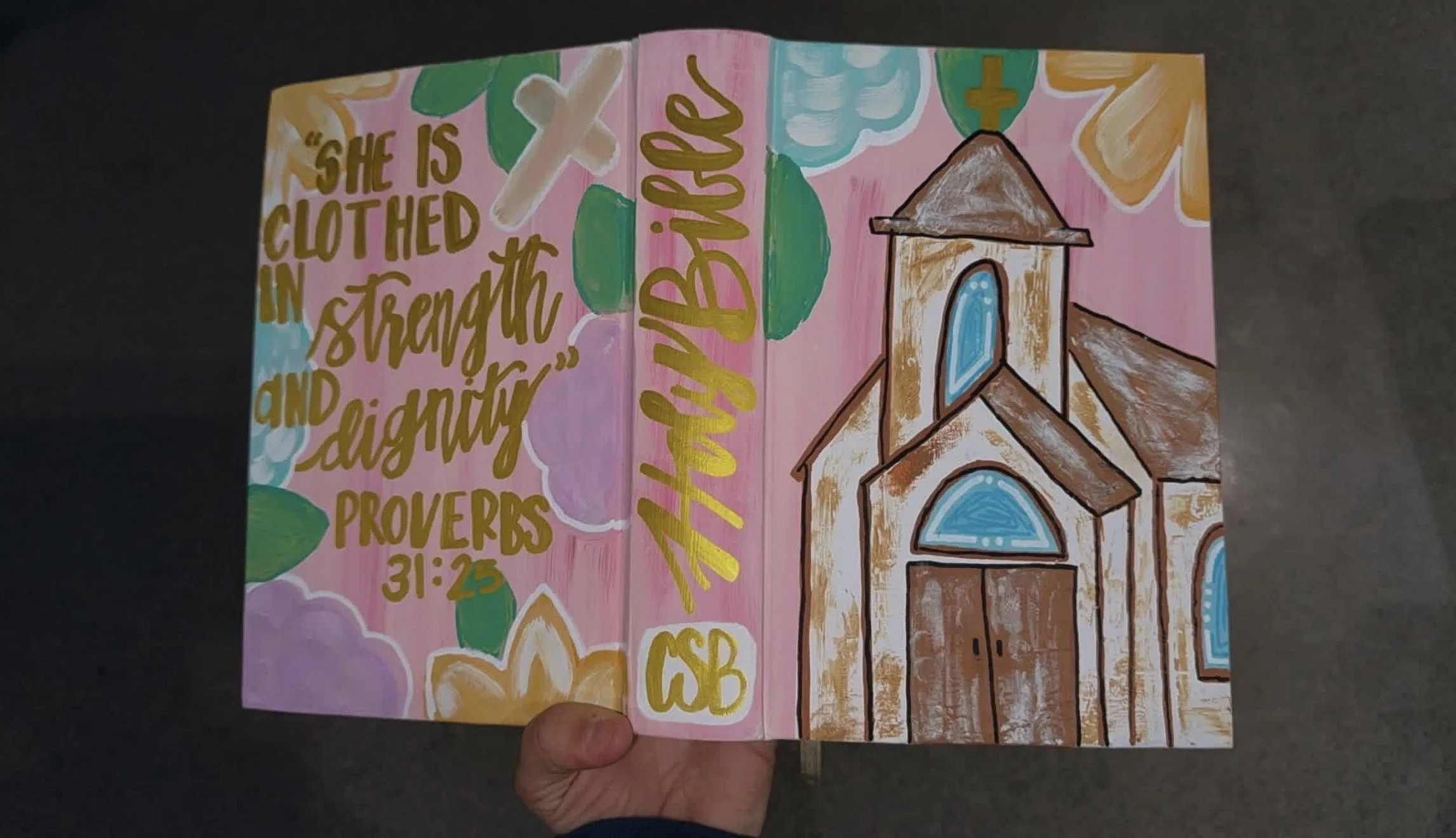 Custom Hand-Painted Bible