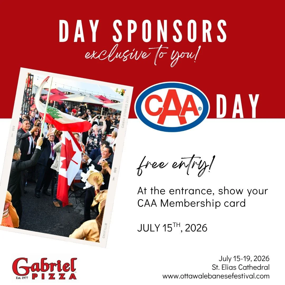 🎉 CAA Members, this one's for you!

Courtesy of @caa_neo, CAA Members receive FREE admission to the Ottawa Lebanese Festival on opening day! Simply show your valid CAA Membership Card at the gate to take advantage of this exclusive offer.

📅 Tomorr