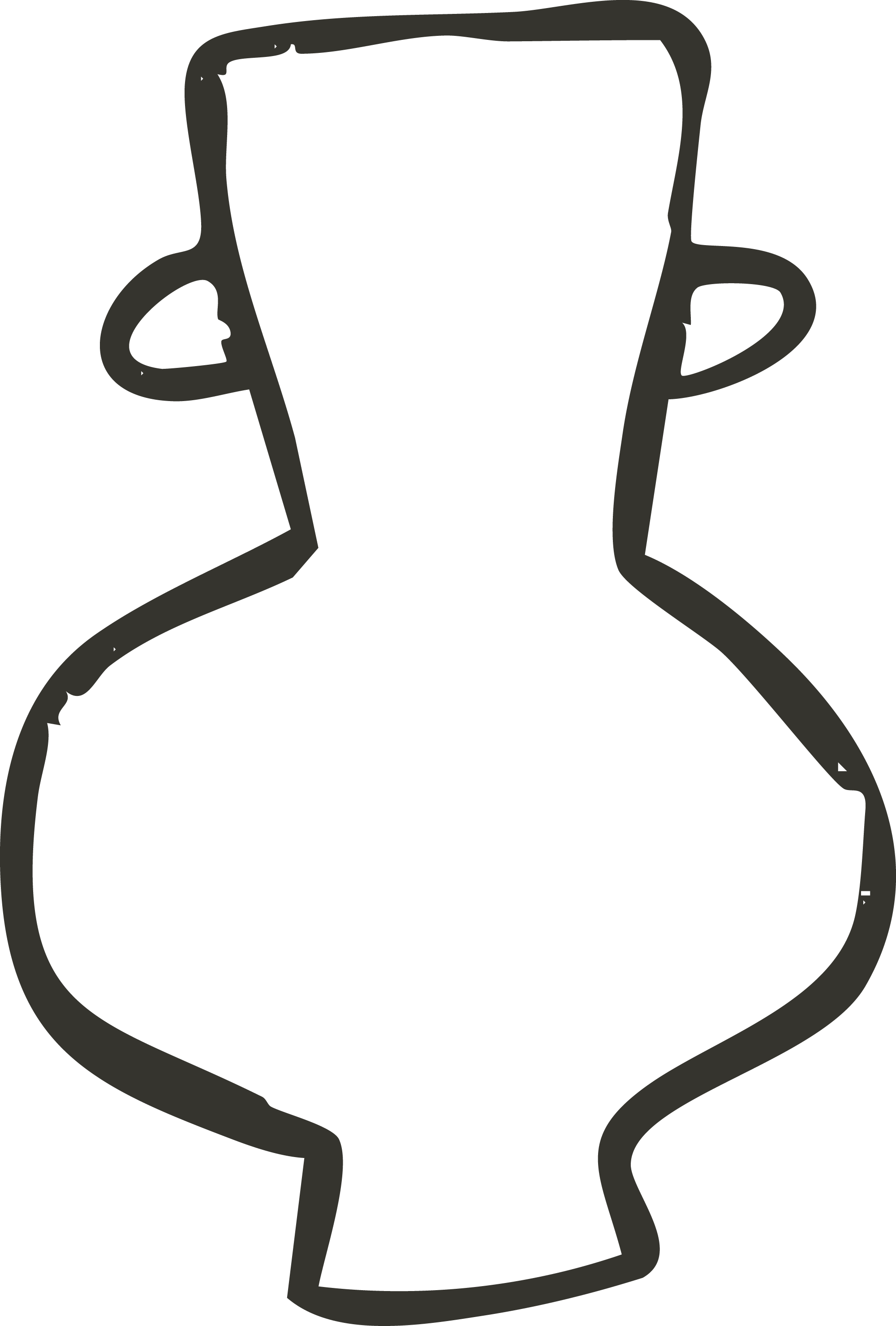 Outline drawing of a vase