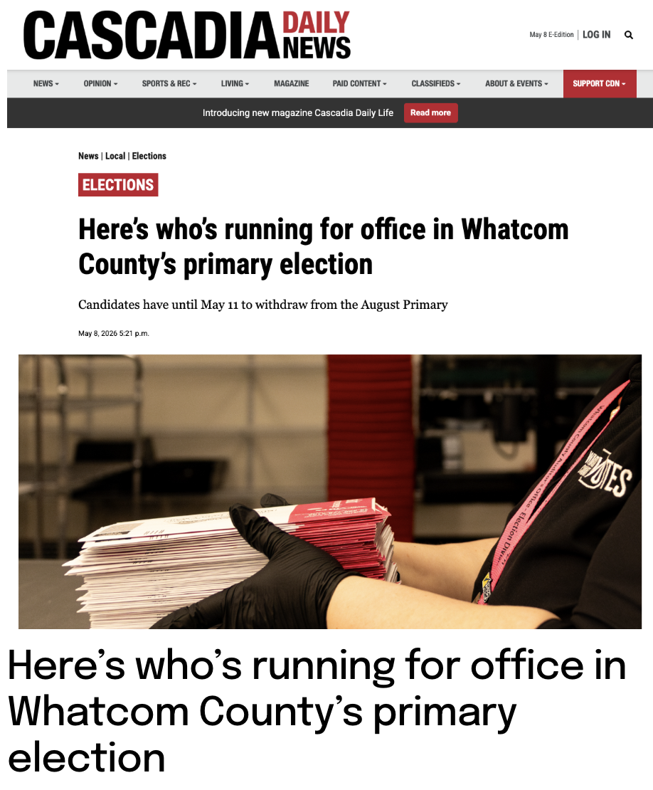 Cascadia Daily Elections Newspaper
