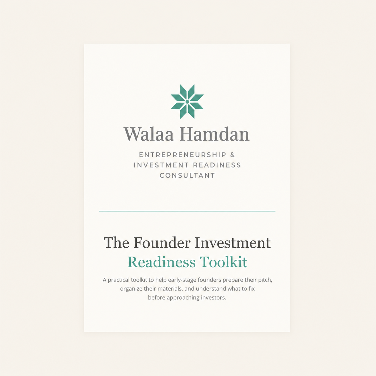 Investment Readiness Toolkit