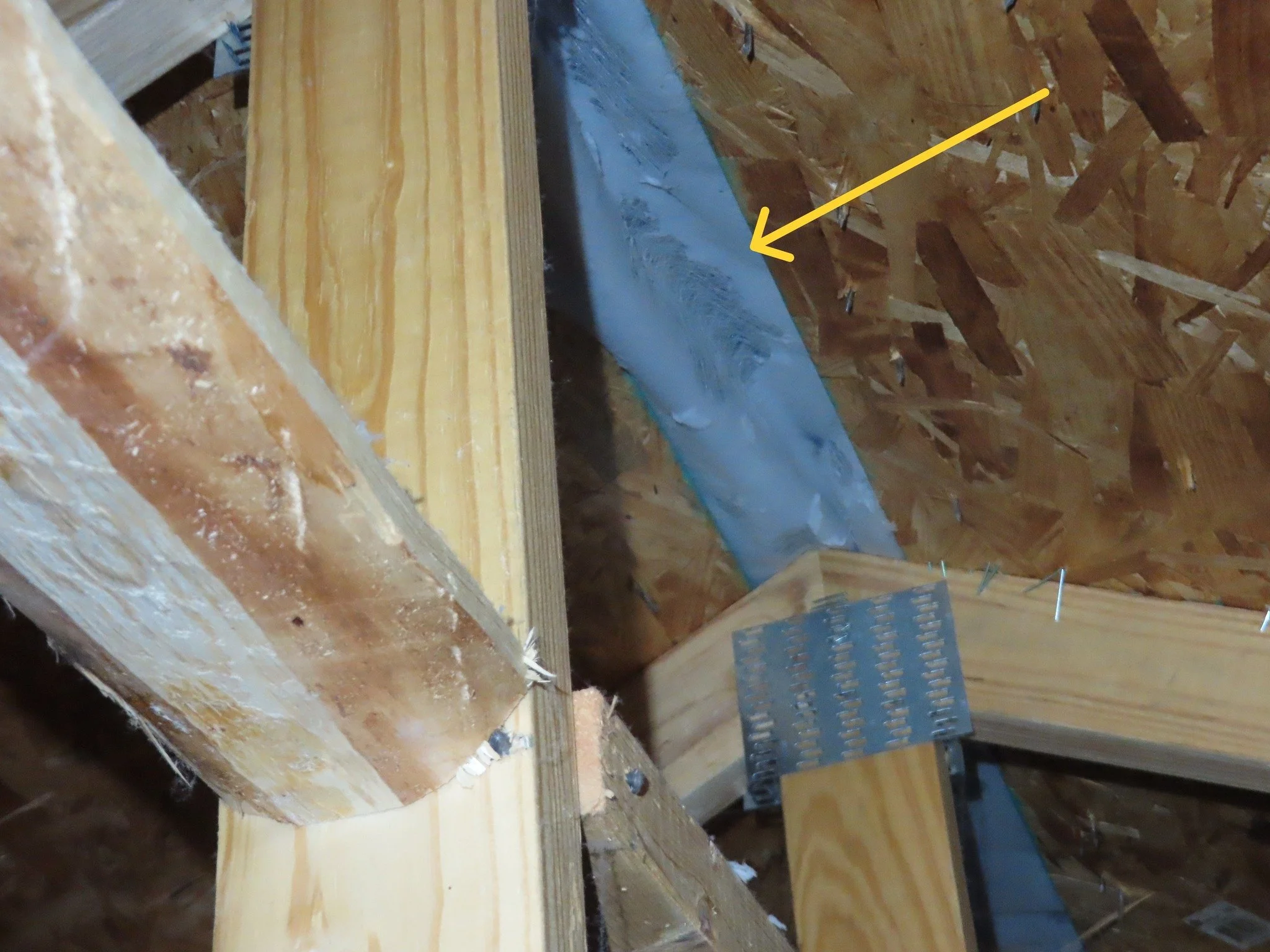 Adventures in Inspections... New Construction

Why is my attic so hot? 💥☀️🌡

The builder forgot to cut the roofing underlayment under the ridge vent, which would allow air to flow through and help carry the trapped heat out of the attic.

This is j