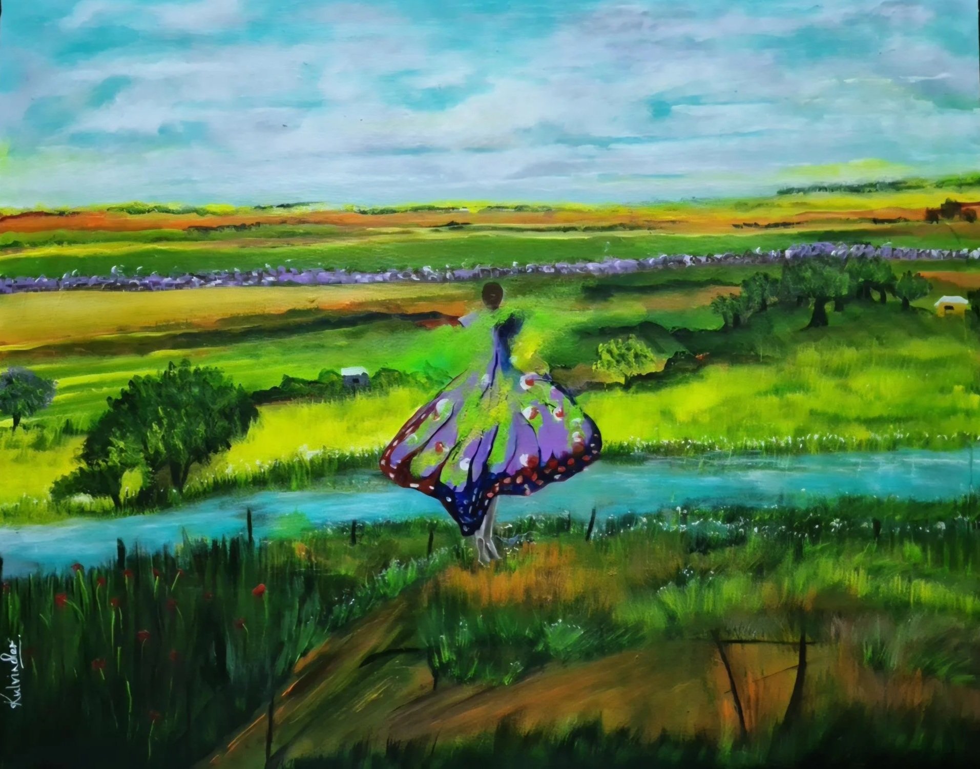 Color me nature - Acrylic on canvas 3 x 2 ft