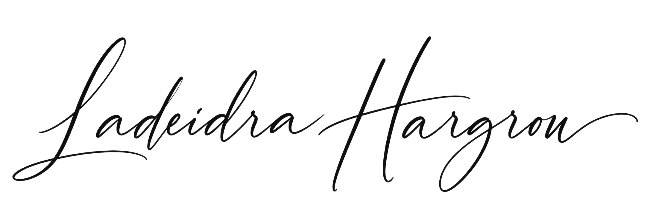 Signature text reading 'Ladeidra Hargrow' in cursive black font on a white background.