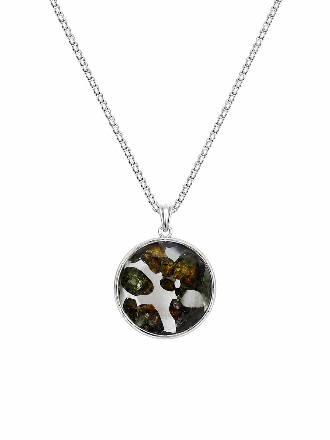 Olivine Meteorite Pendant Necklace