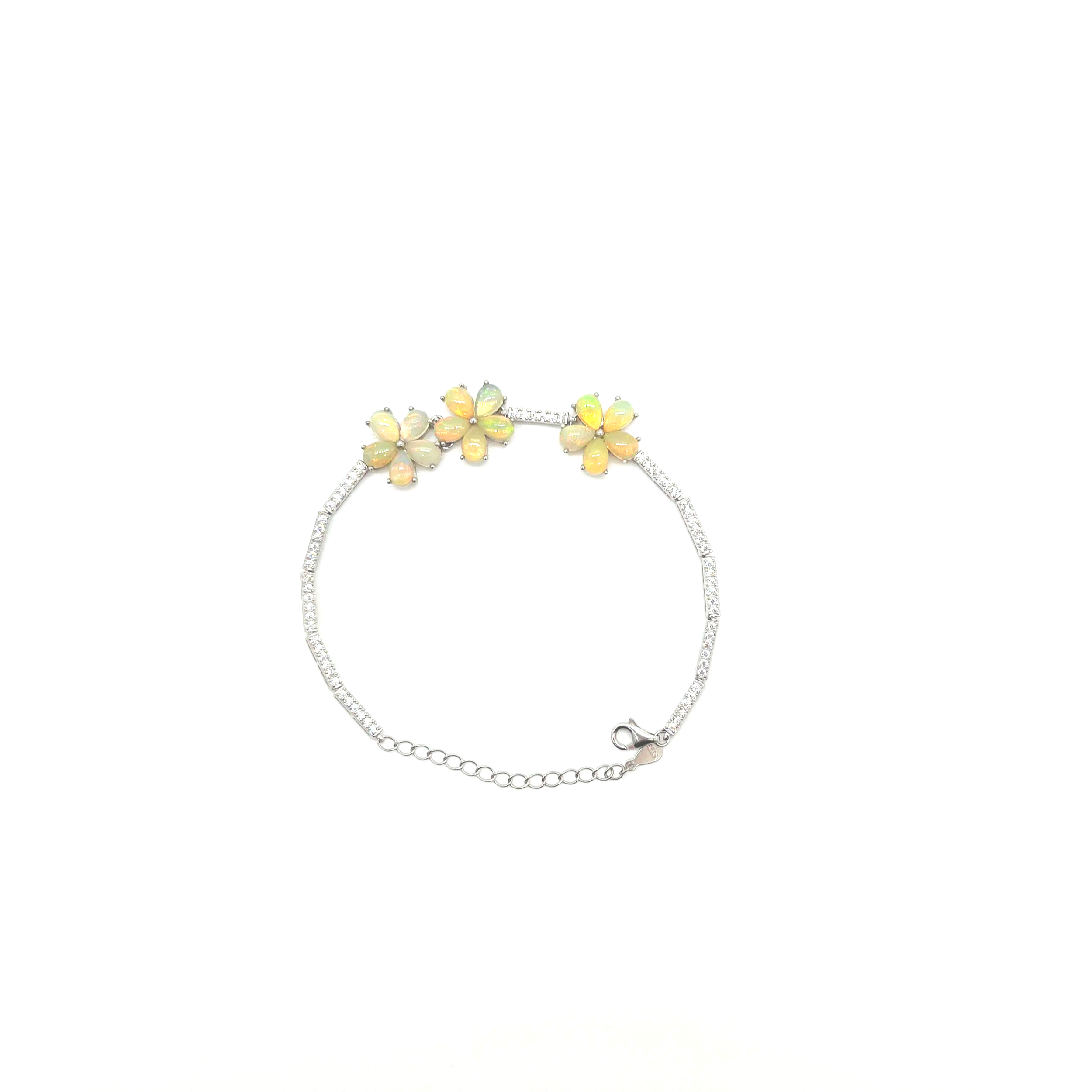 Opal Flower Bracelet