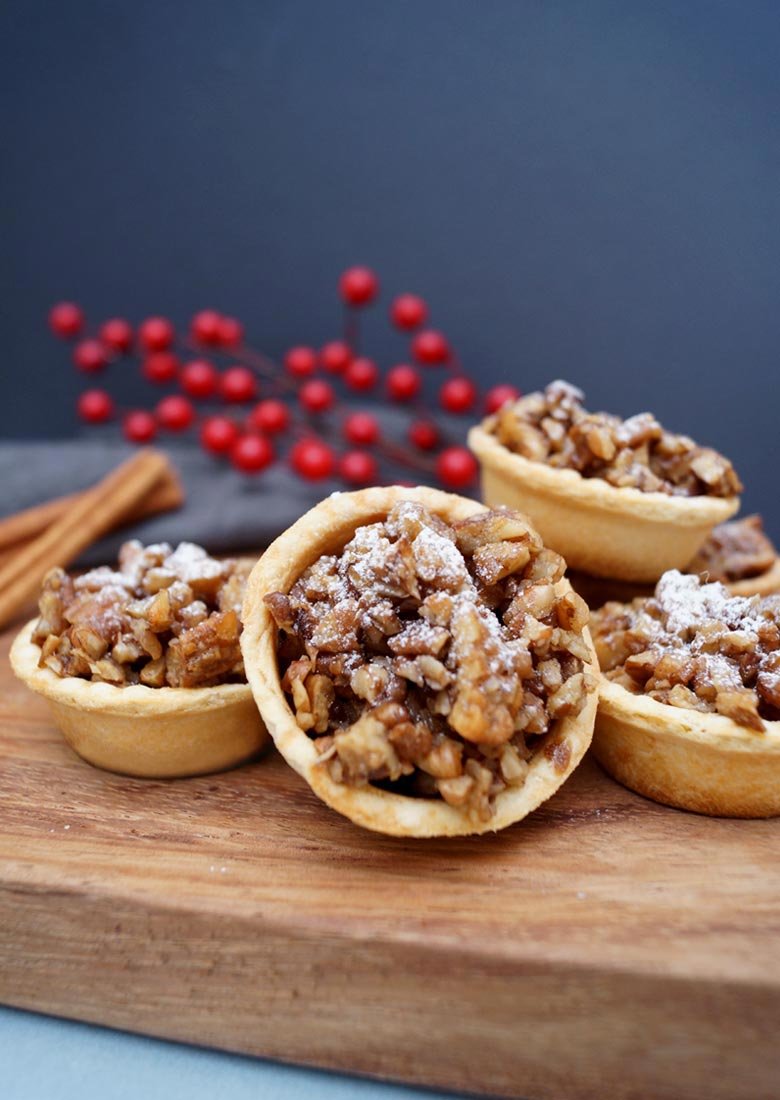 Mini tartaletas de nuez prácticas y crujientes