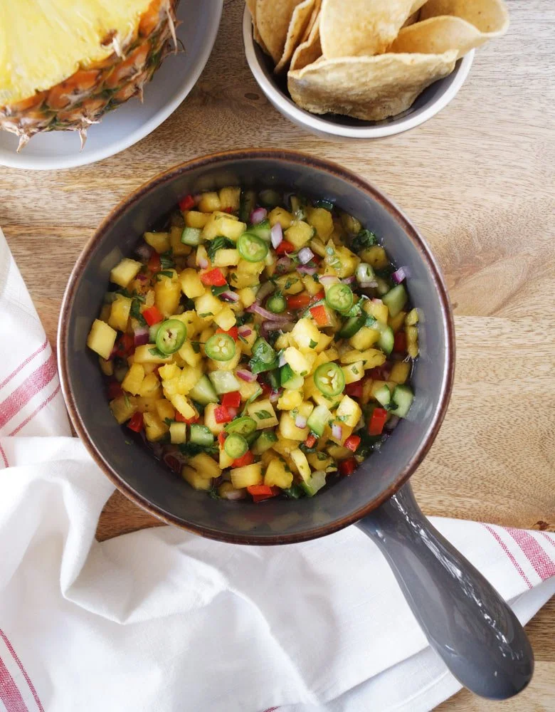 Salsa de piña picante.