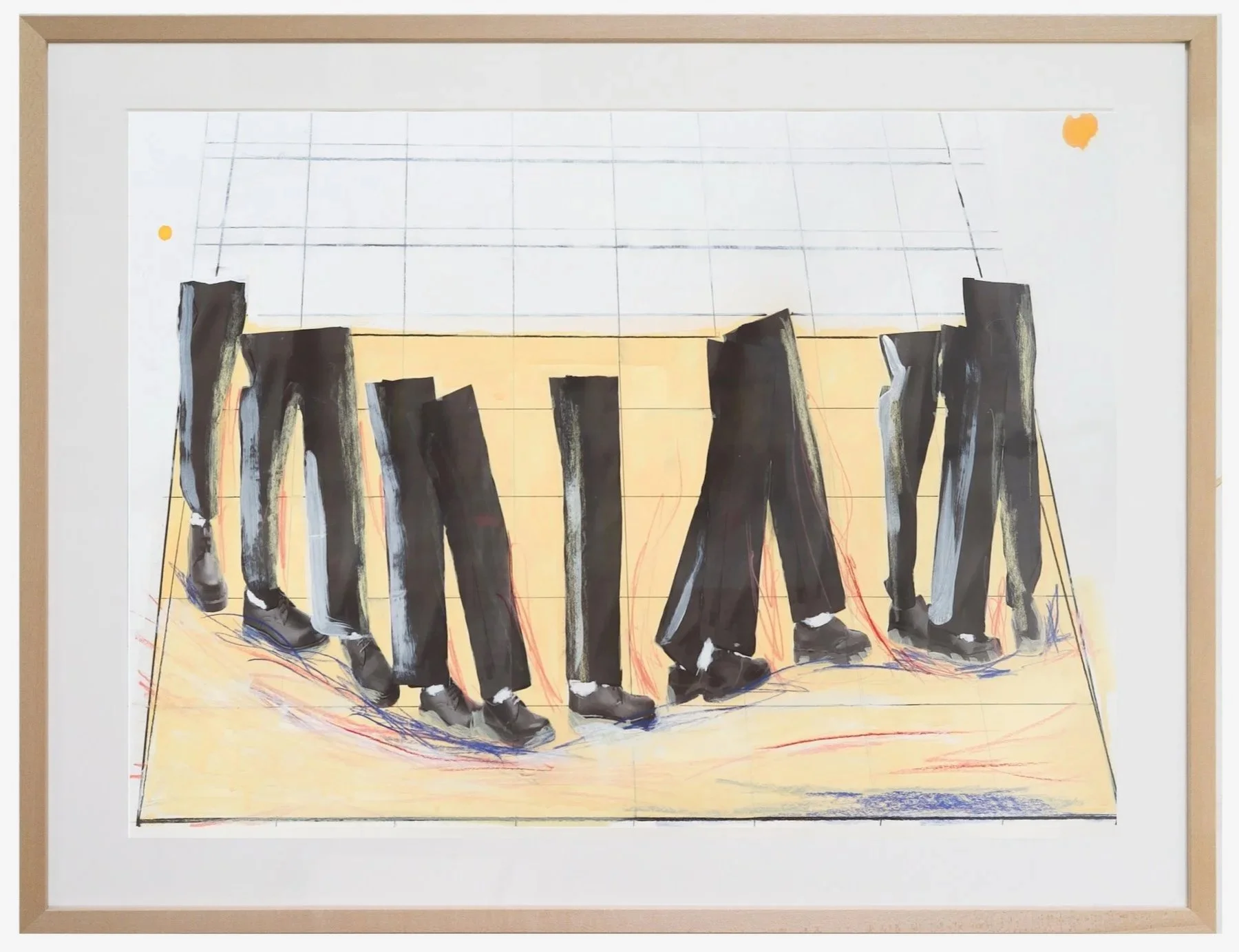 *Figurantes*,2024,. Technique mixte / 77,5 x 63 cm (cadre inclus).