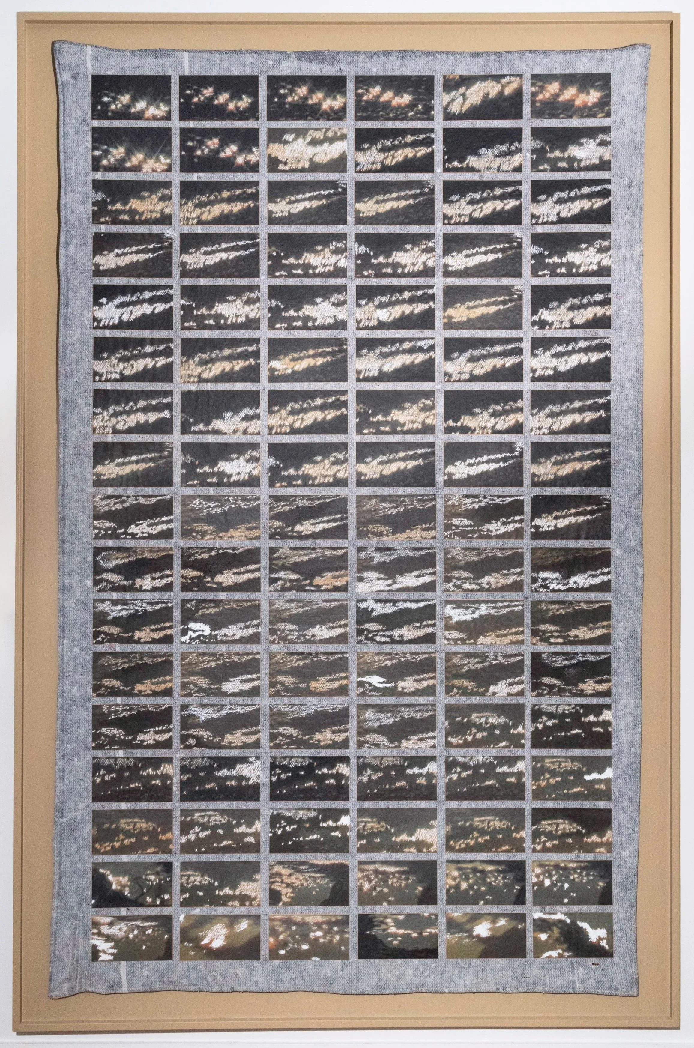 *Étoilement* 2021. Collage, technique mixte / 189,5 x 122 × 4 cm (cadre inclus).