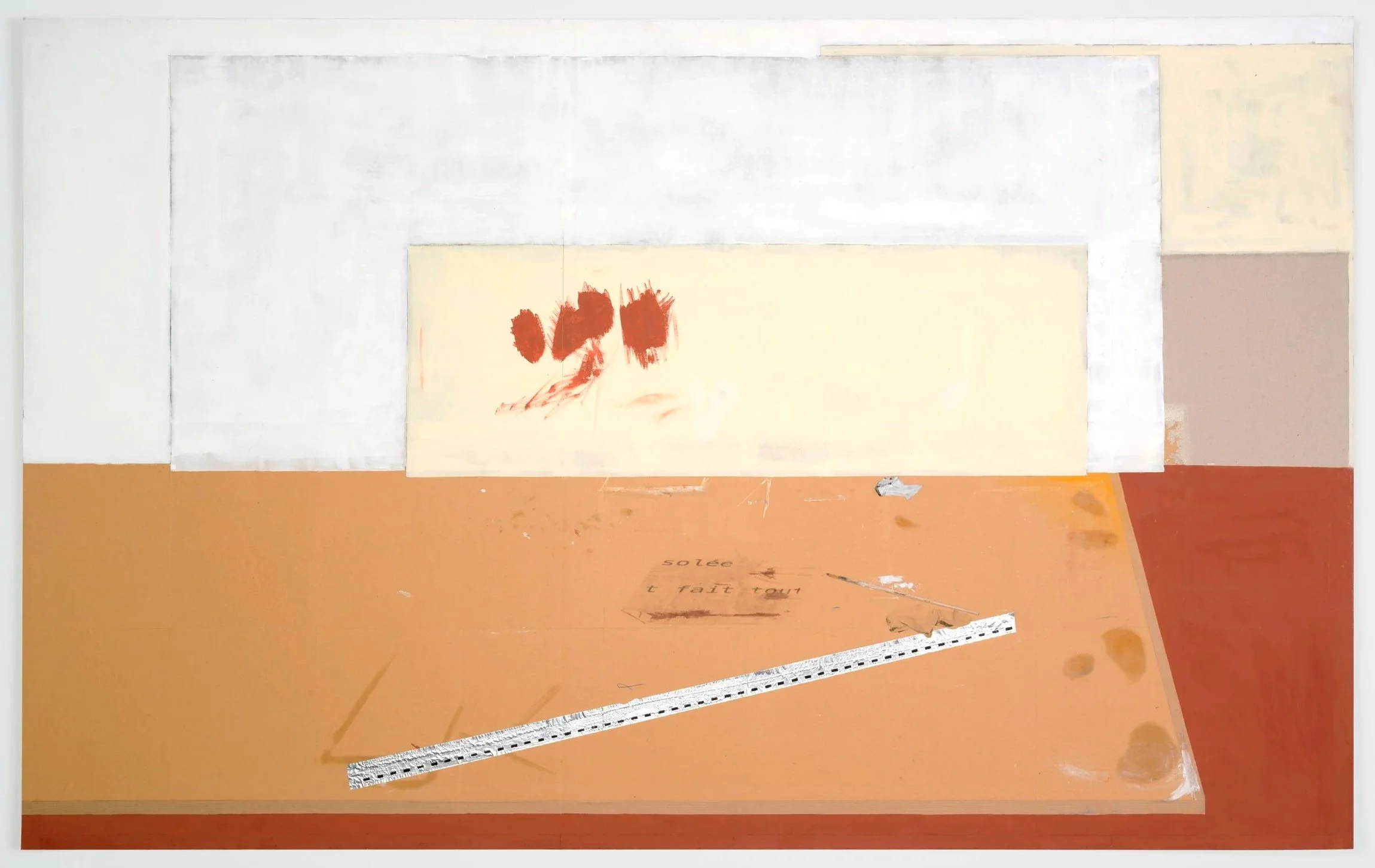 *Jeudi 18 Nov. 18:18*, 2022. Collage sur bois / 194 x 120 x 5 cm.
