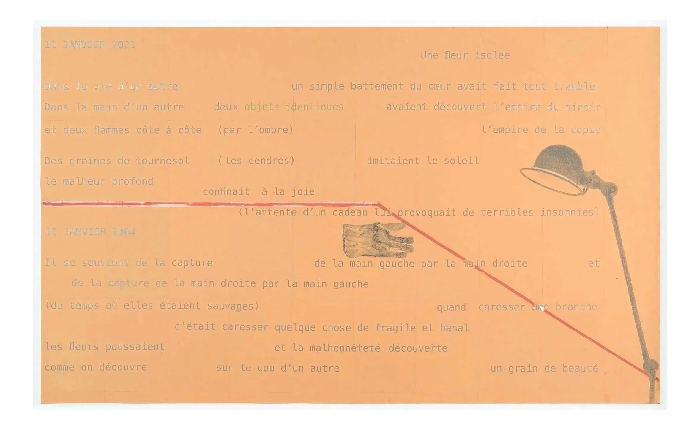 *L'empire du miroir*, 2022. Collage sur bois / 194 x 120 x 5 cm.