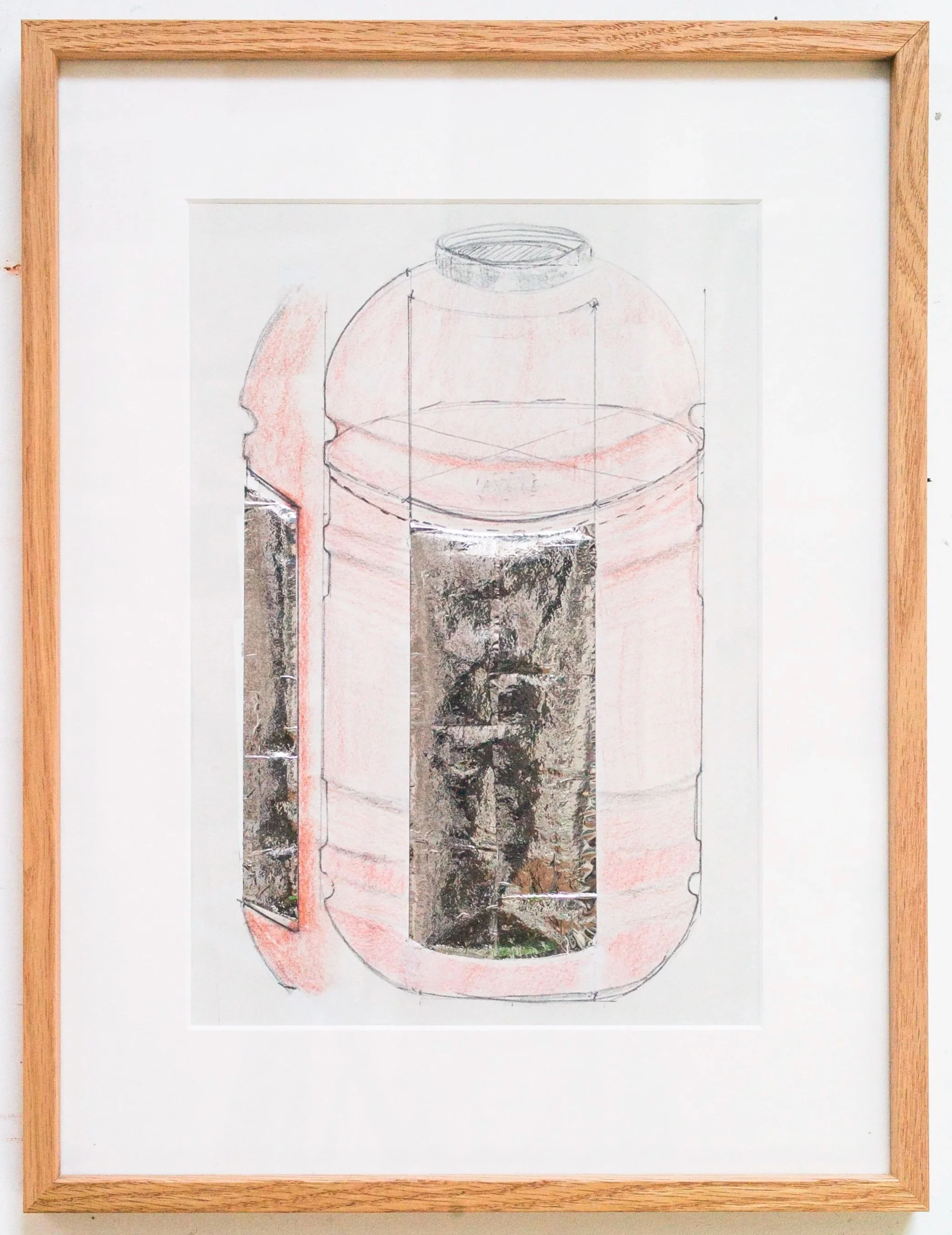 *Reflecting Paste*, 2022. Technique mixte / 42 x 32 cm (cadre inclus).