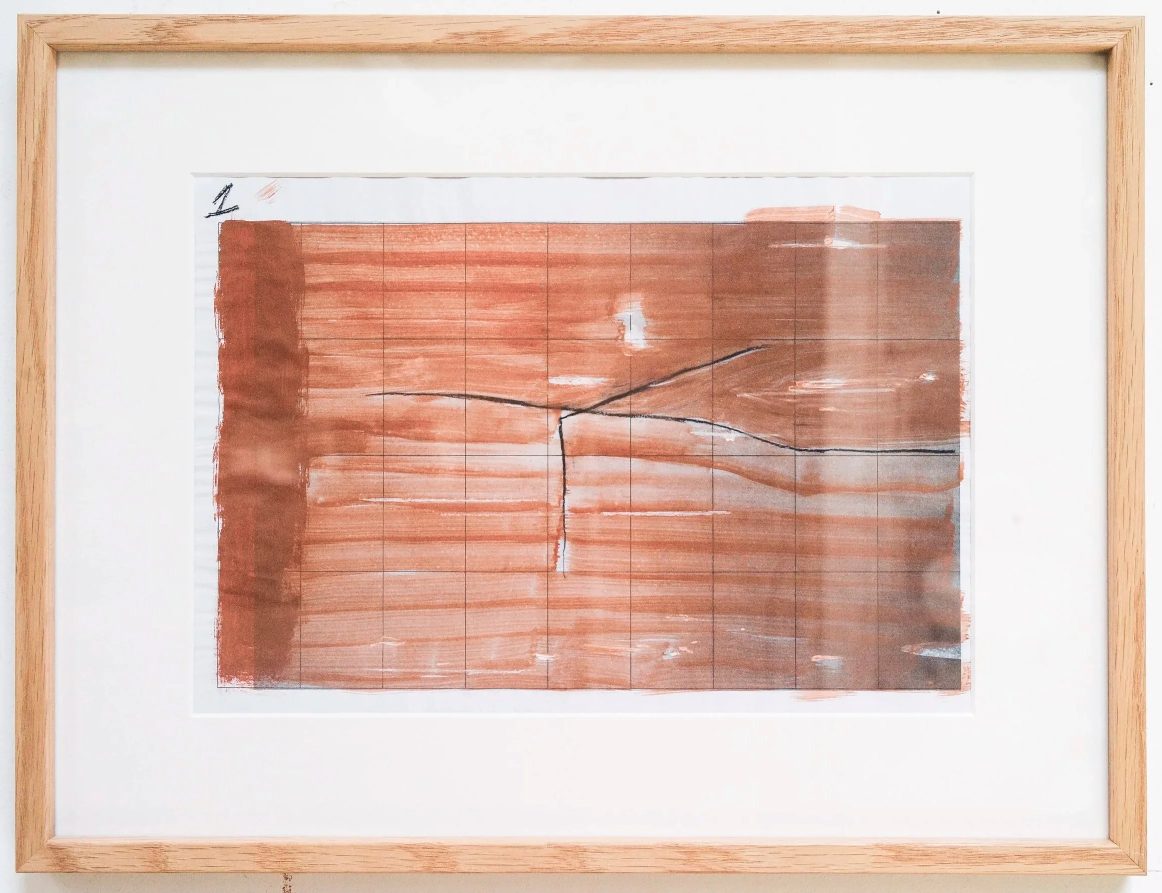 *Graffiti*, 2022. Technique mixte / 32 x 42 cm (cadre inclus).