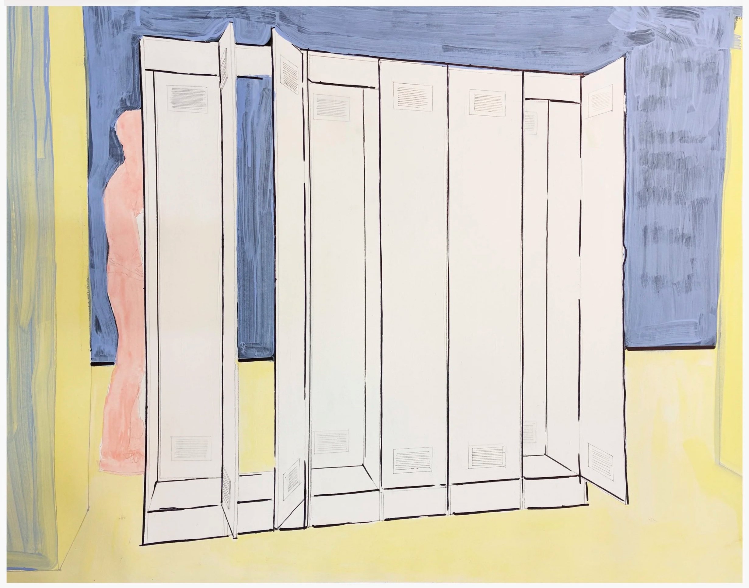 *Night Work 2*, 2026. Technique mixte / 49 x 64 cm.
