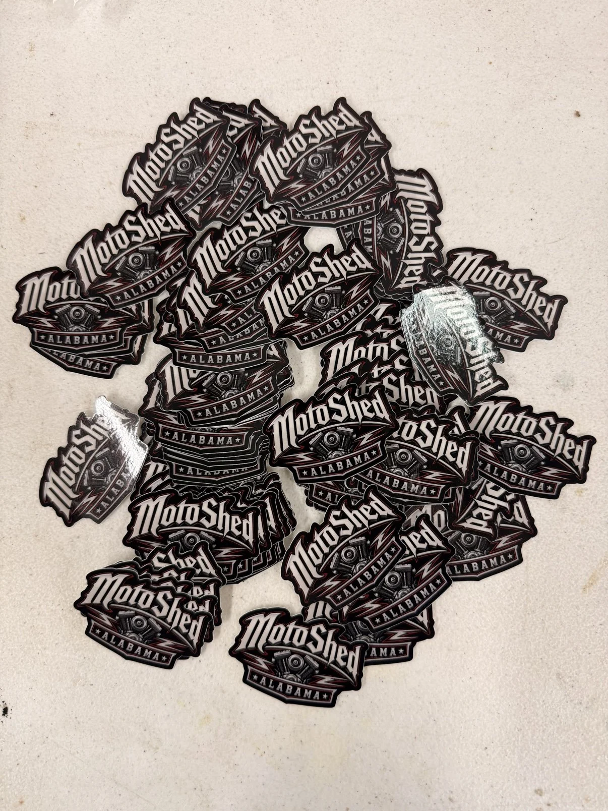 MotoShed Alabama Script Sticker