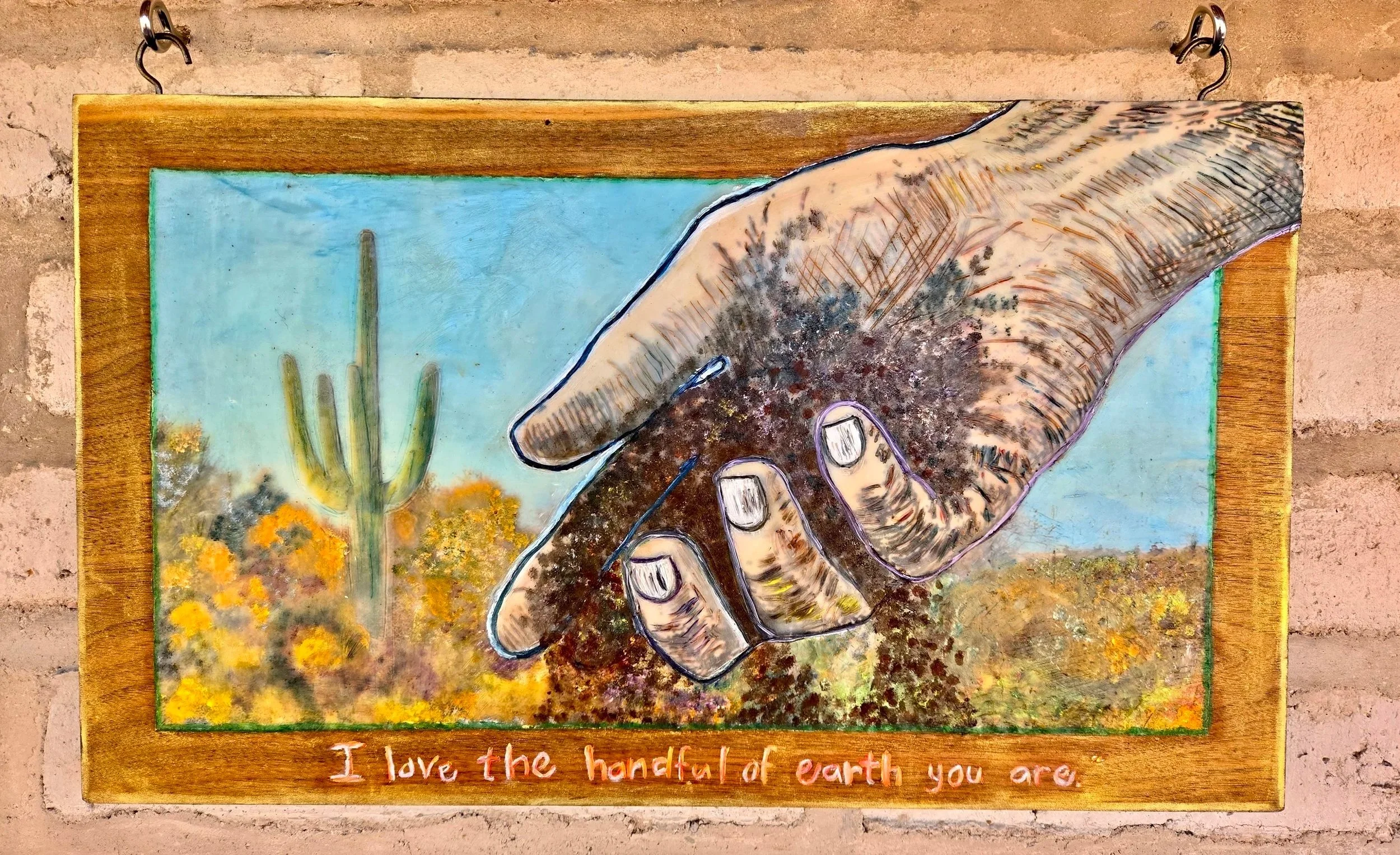 Origins - I love the handful of earth you are - P. Neruda
Encaustic and oil on wood
2026