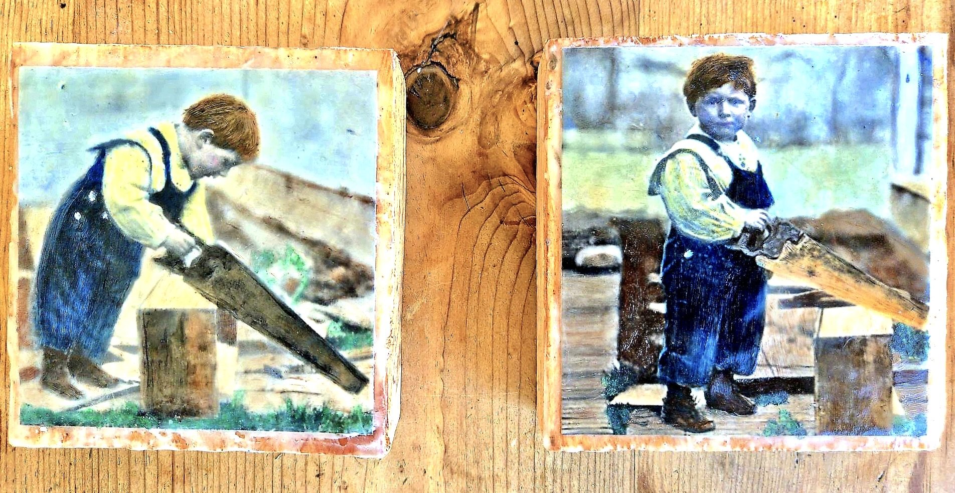 Emile
Two pieces
Encaustic/oil on Lopezian Wood