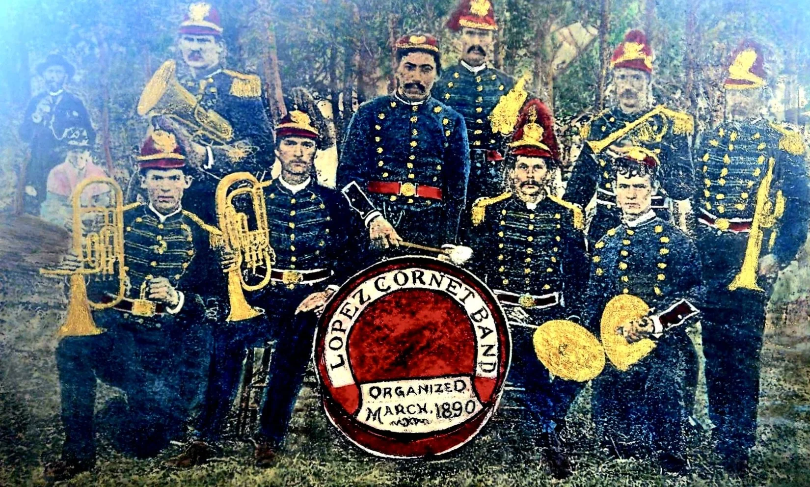 Lopez Coronet Band circa 1900s
Encaustic/oil on wood
2025
