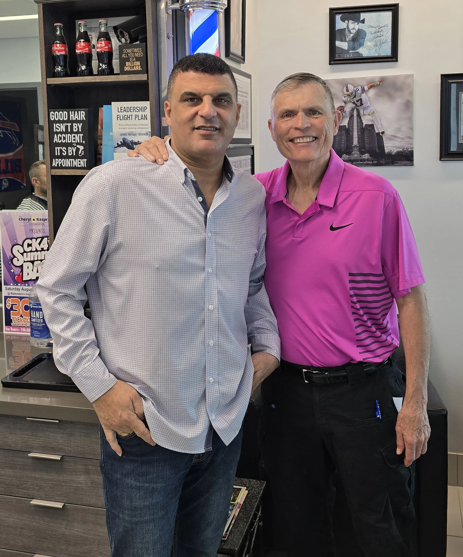 Chapter 10: When you look good you WIN!
Mark and Hamdi at his Barber Shop in the Buffalo Niagara Airport. Tell him Mark sent you!