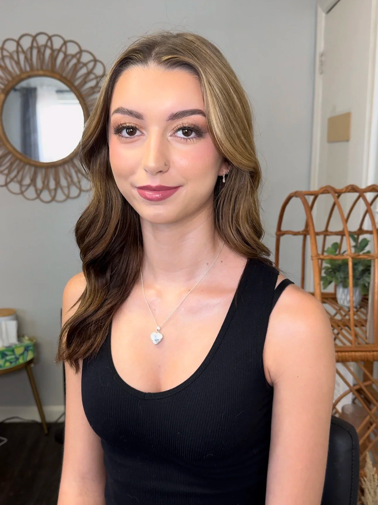 Bridal party hair and makeup on a Wisconsin wedding morning