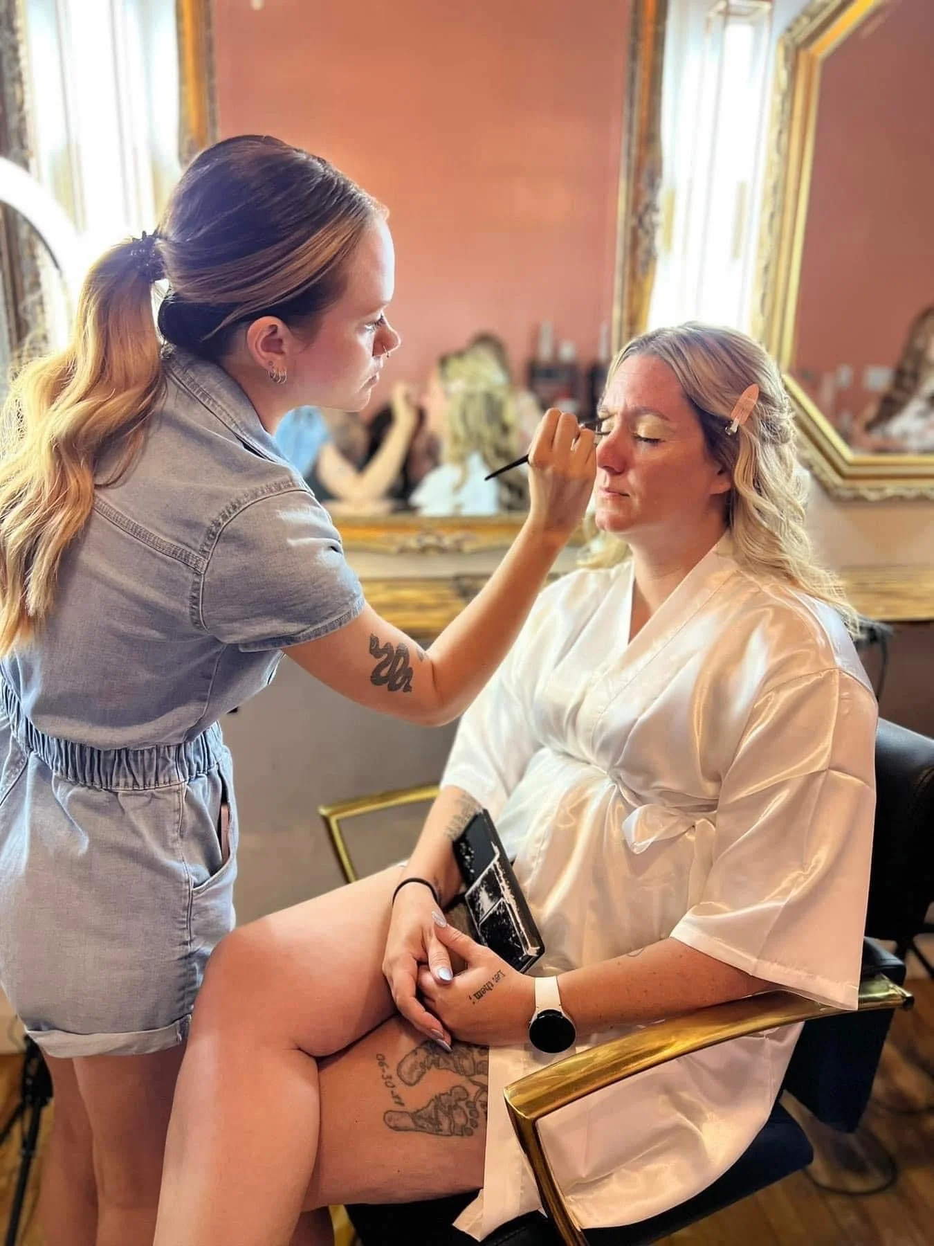 Bridal party hair and makeup in Noblesville, Indiana