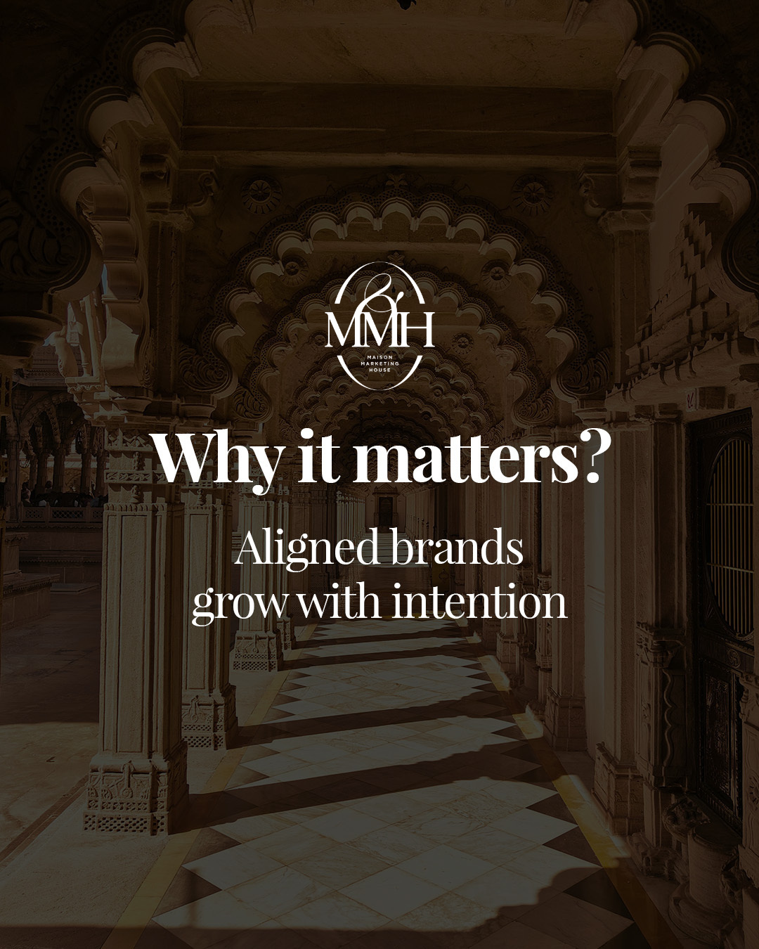 Personal brand strategy graphic illustrating how aligned brands grow with intention