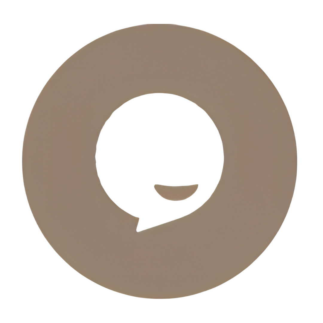 Chat bubble icon for client inquiries and support