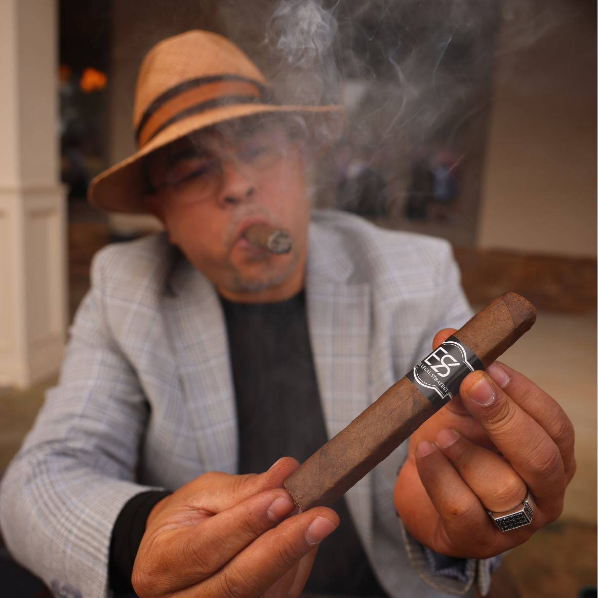 Promotion photo for ELS tobacco merch