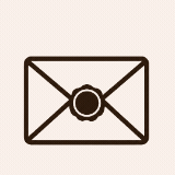 Envelope and at symbol icon for contact inquiries