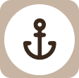 Anchor icon on a beige circular background