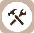 Tools icon - hammer and wrench crossed