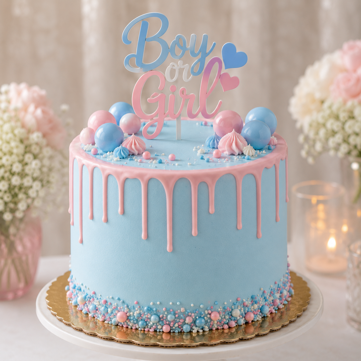 Gender Reveal Cake