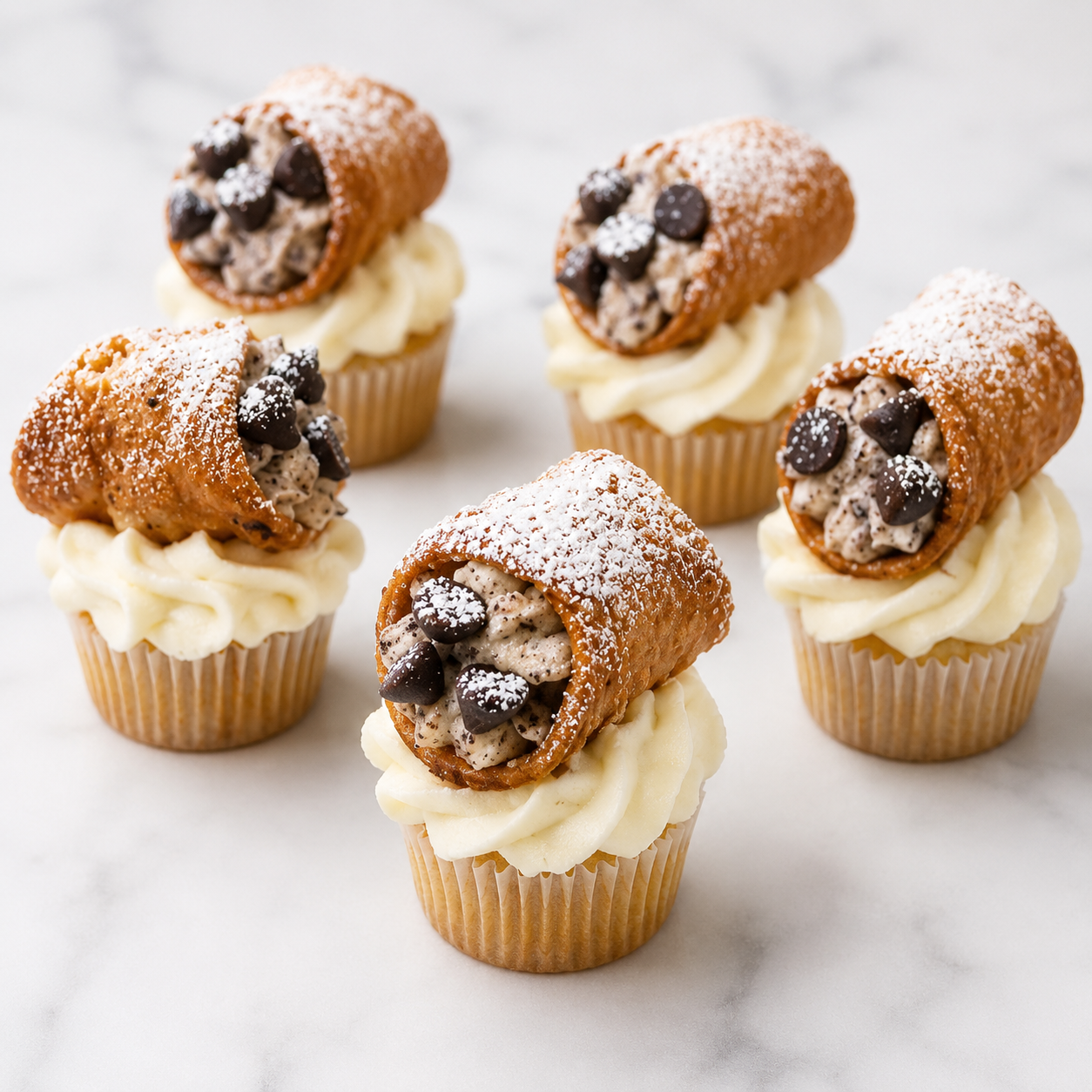 Cannoli Cream Cupcakes