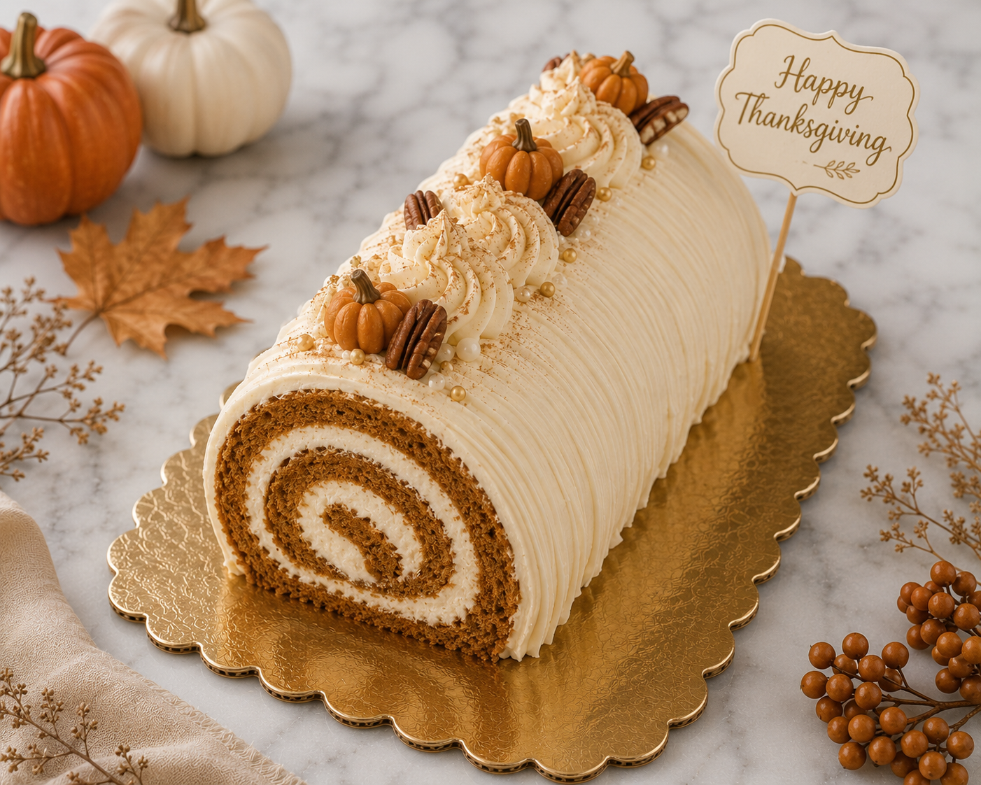 Pumpkin Roll Cake