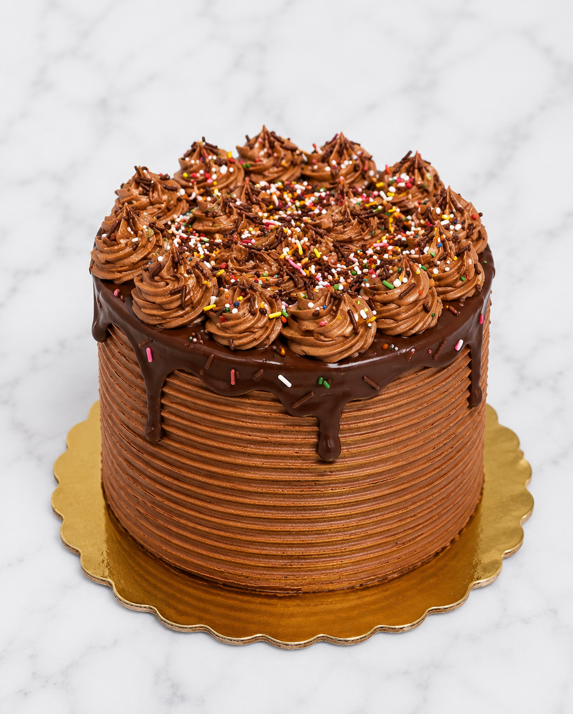 Yellow Cake with Chocolate Frosting